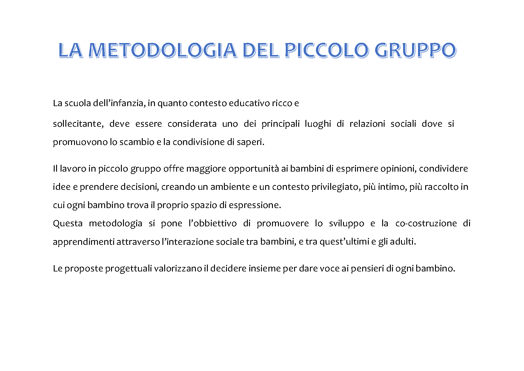 La metodologia di gruppo